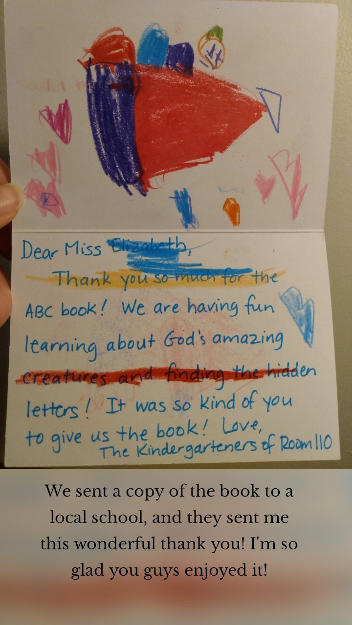 We sent a copy of the book to a local school, and they sent me this wonderful thank you! I'm so glad you guys enjoyed it!